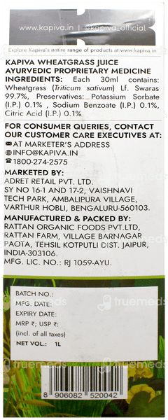 Kapiva Wheatgrass Juice 1 Litre